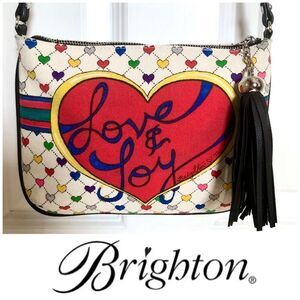 Brighton - 🎉HPx4🎉 Love & Joy Tasseled Limited Edition Crossbody Pouch. LIKE NEW!